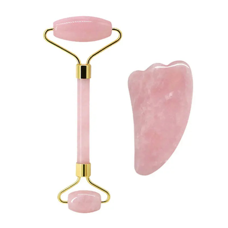 face jade roller and guasha set
