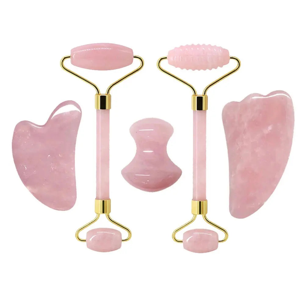 face jade roller and guasha set