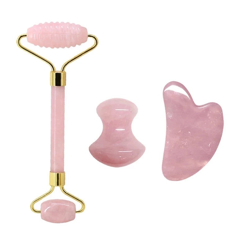 face jade roller and guasha set