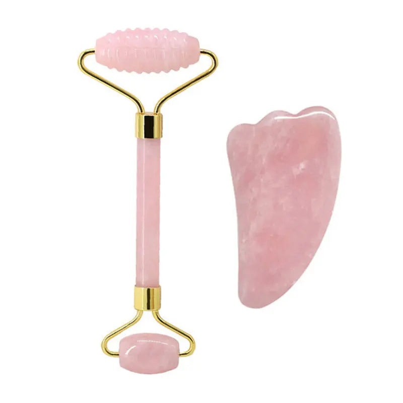 face jade roller and guasha set