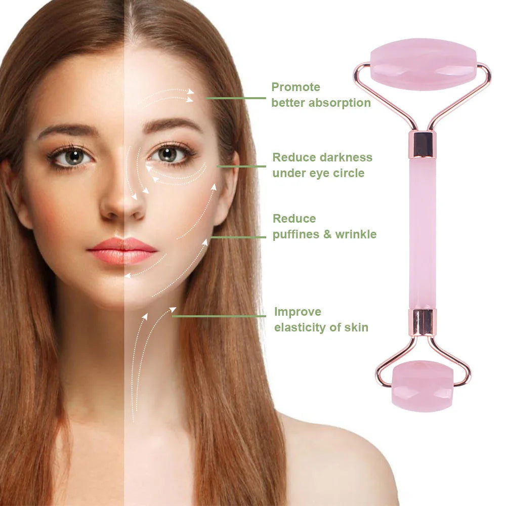 pink jade roller for face