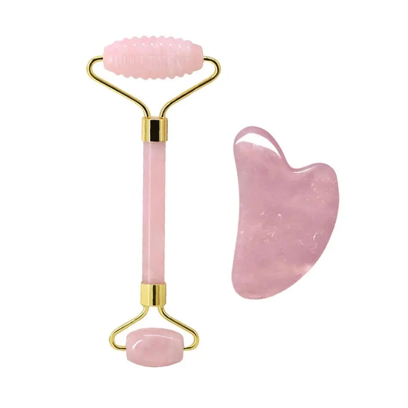 face jade roller and guasha set
