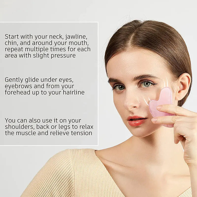 face jade roller and guasha set