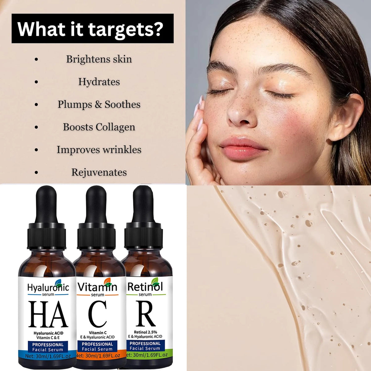 facial serums skincare set